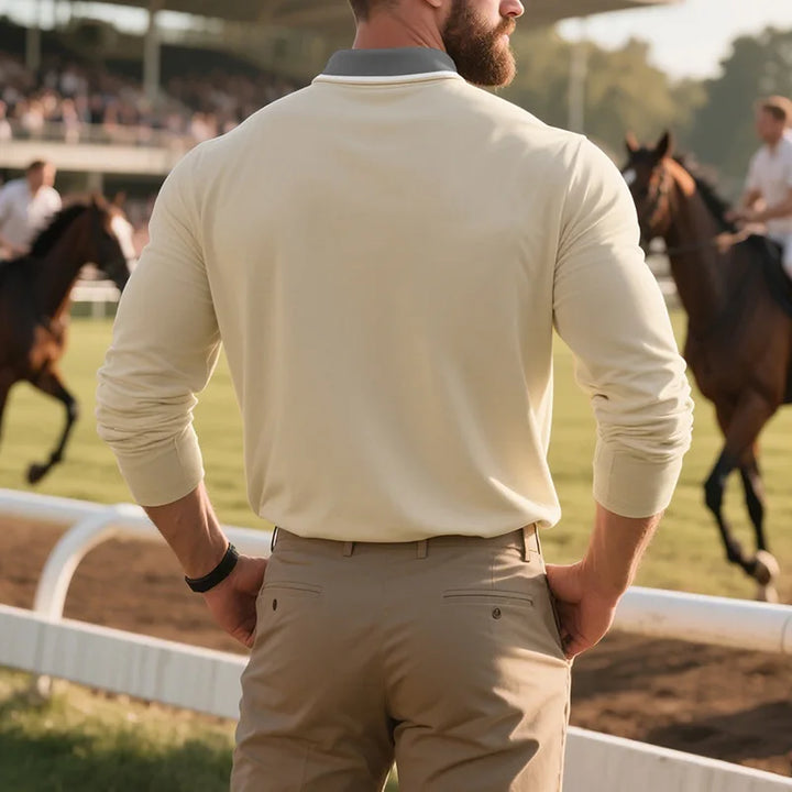 Balcombe - Soft-Touch Long-Sleeve Polo Shirt