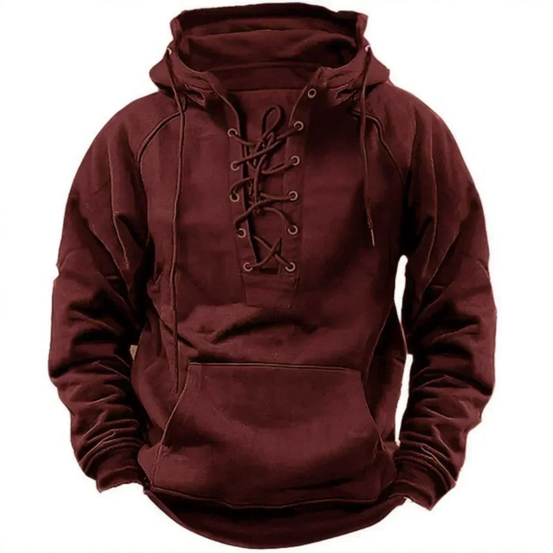 Bervin - Heavyweight Lace-Up Hoodie