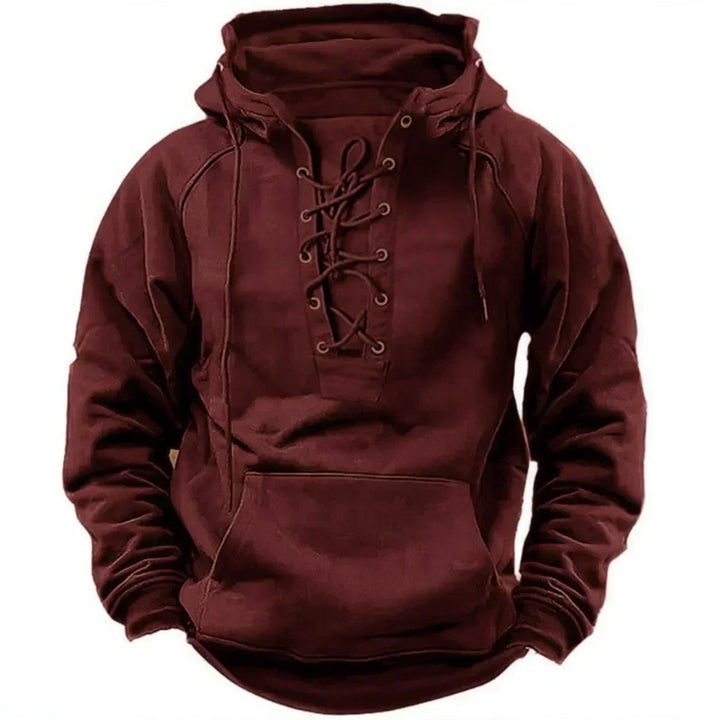 Bervin - Heavyweight Lace-Up Hoodie