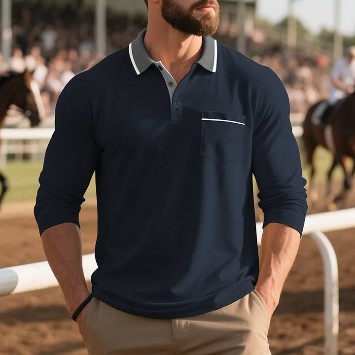 Balcombe - Soft-Touch Long-Sleeve Polo Shirt
