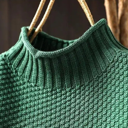 Oriane - Textured Mock-Neck Sweater