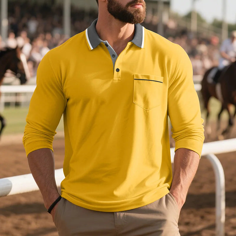 Balcombe - Soft-Touch Long-Sleeve Polo Shirt