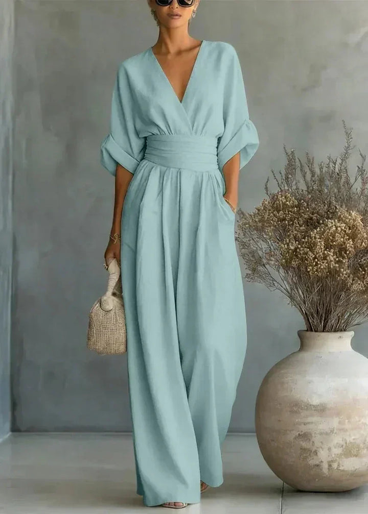 Solavie - Fluid Wide-Leg Jumpsuit