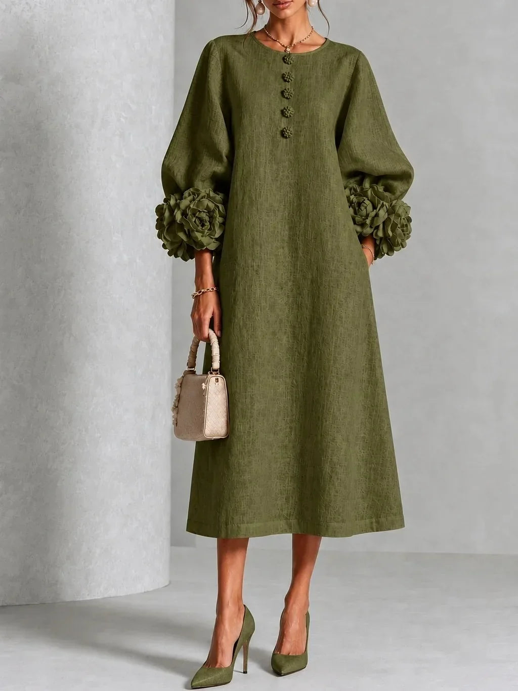 Anavise - Elegant Midi Dress