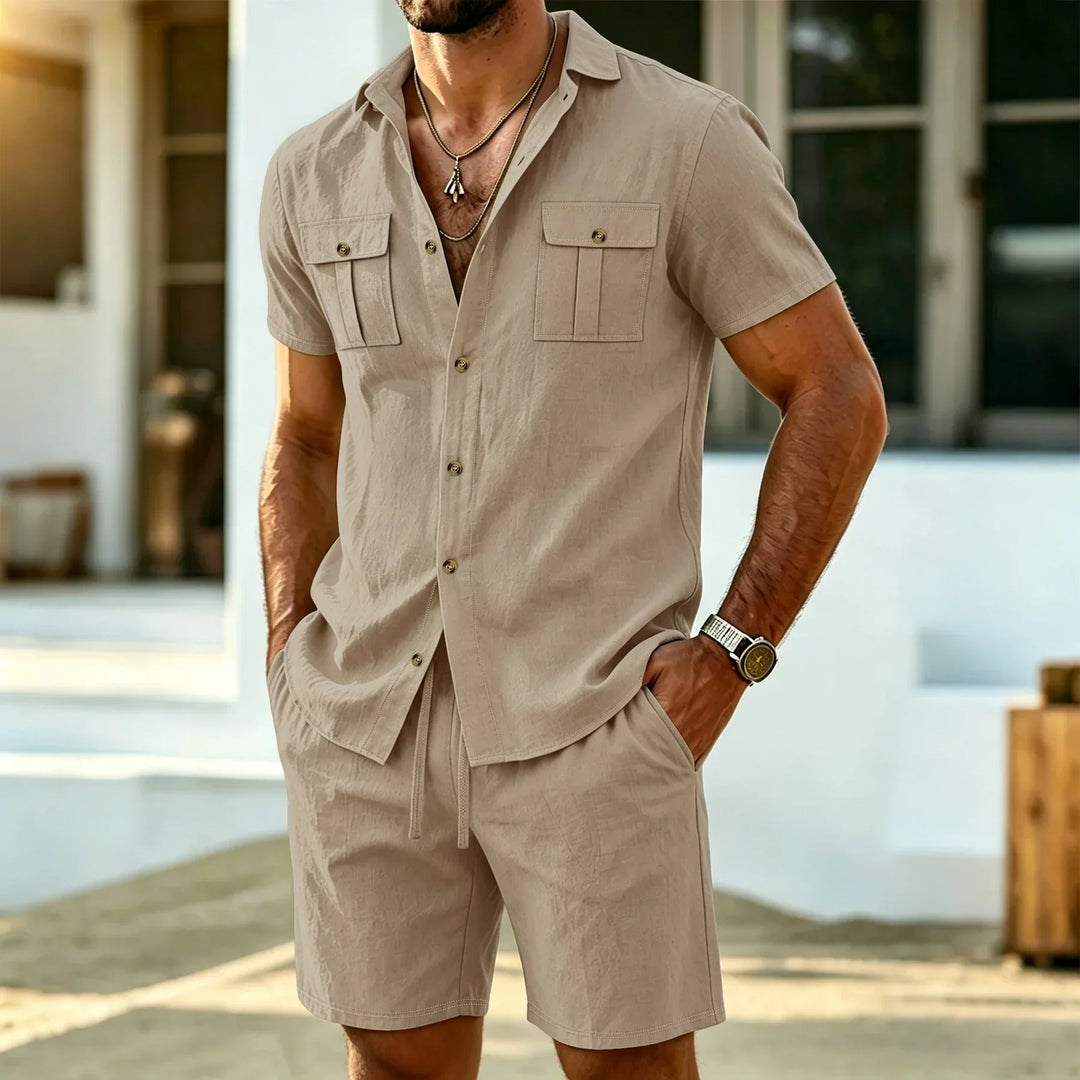 Dunley - Breezy Matching Shirt and Shorts Set