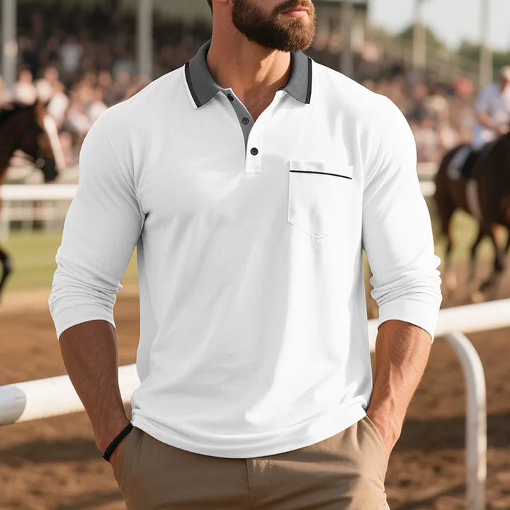 Balcombe - Soft-Touch Long-Sleeve Polo Shirt