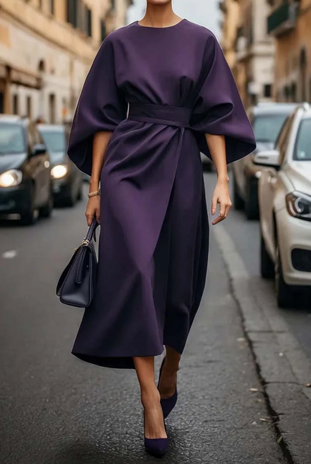 Jessaria - Lightweight Puff-Sleeve Dress