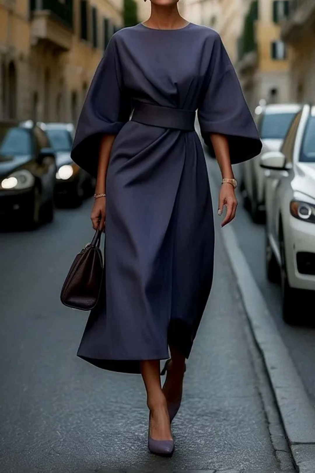 Jessaria - Lightweight Puff-Sleeve Dress