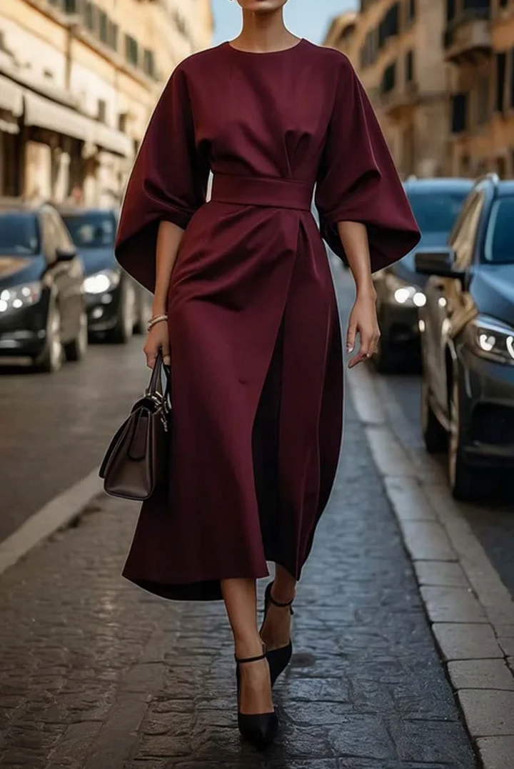 Jessaria - Lightweight Puff-Sleeve Dress