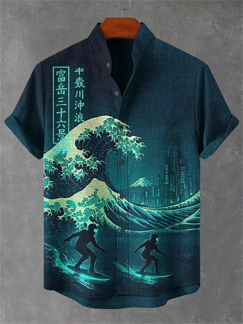 Ulric - Coastal Graphic Button Shirt
