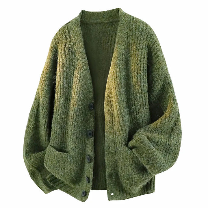 Galienne - Soft-Touch Oversized V-Neck Cardigan