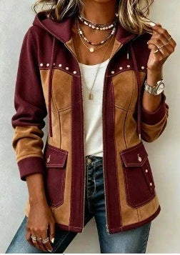 Aneska - Textured Hooded Jacket