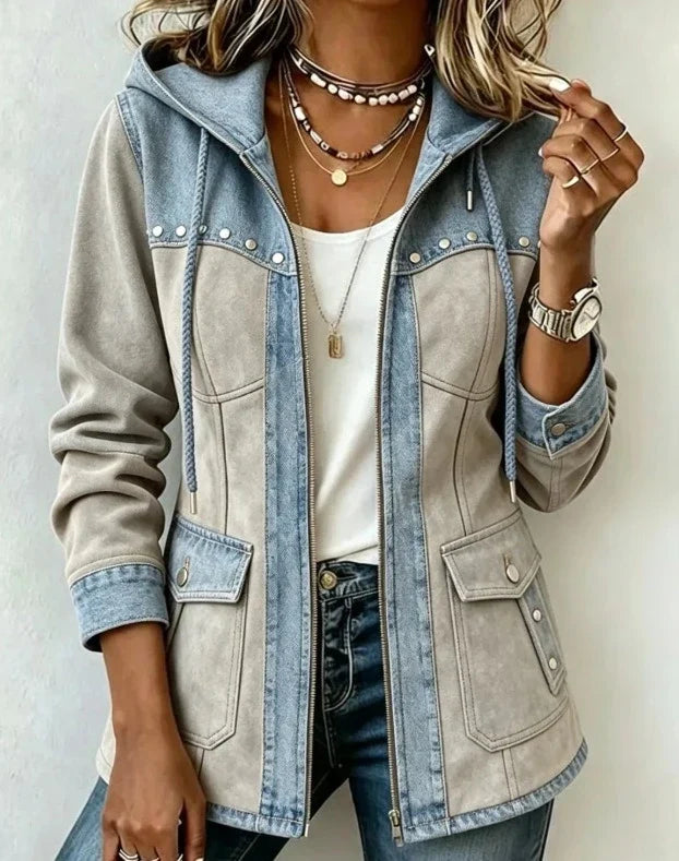 Aneska - Textured Hooded Jacket