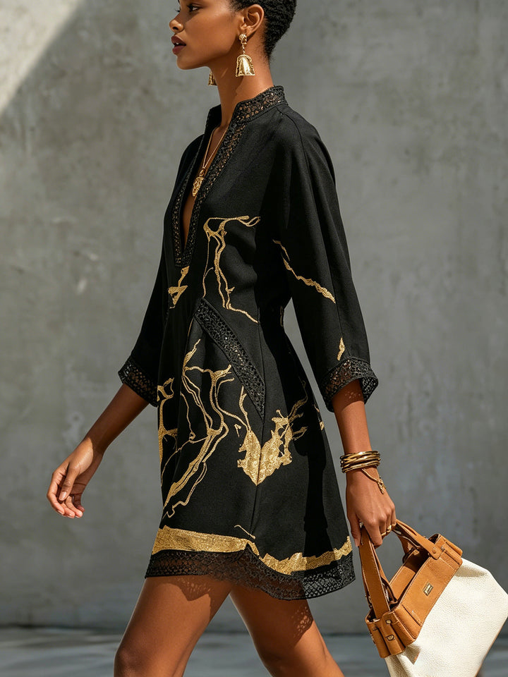 Estelline - Premium Linen A-Line Dress