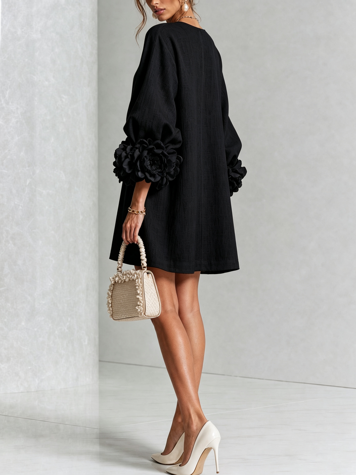 Elovienne - Textured Linen Mini Dress