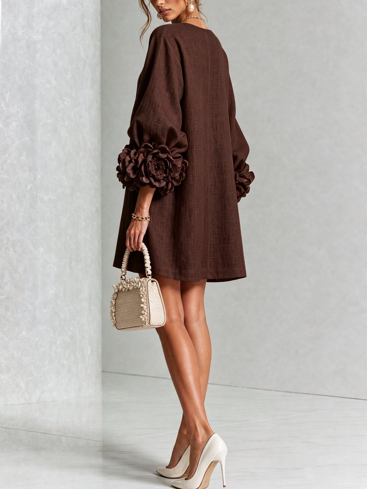Elovienne - Textured Linen Mini Dress
