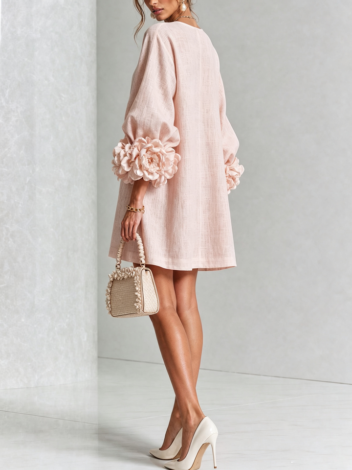 Elovienne - Textured Linen Mini Dress