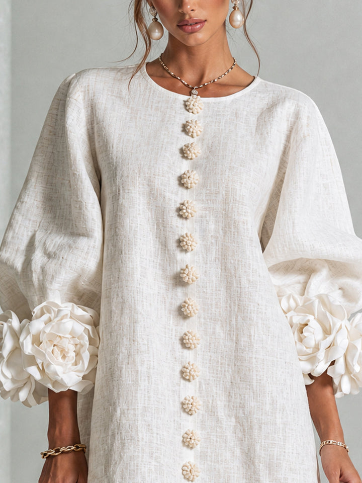 Elovienne - Textured Linen Mini Dress