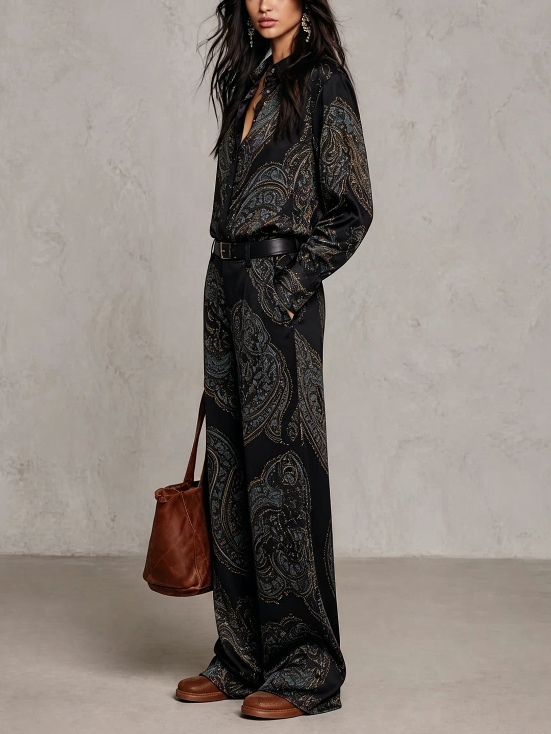Lorelei - Silky Paisley Two-Piece Set
