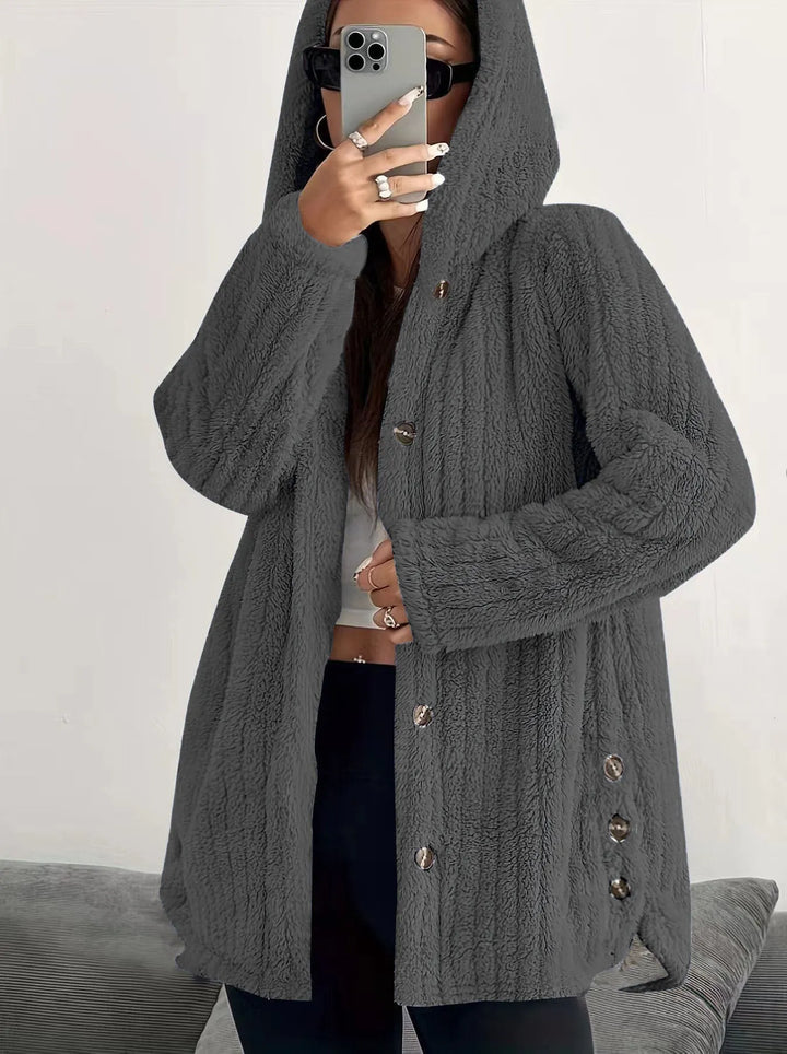 Bellarisse - Cozy Textured Hooded Jacket