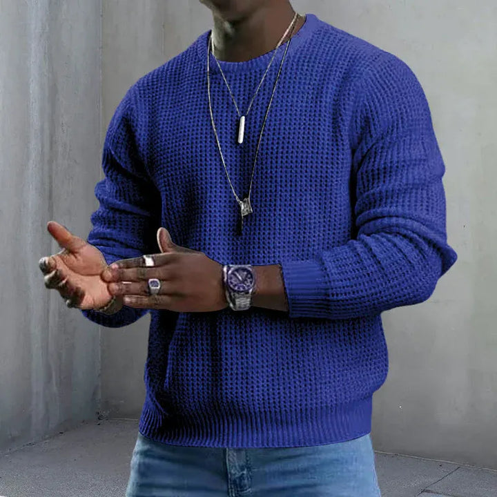 Beorn - Textured Crew Neck Knit Sweater