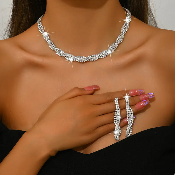 Alessara - Crystal Twist Jewelry Set