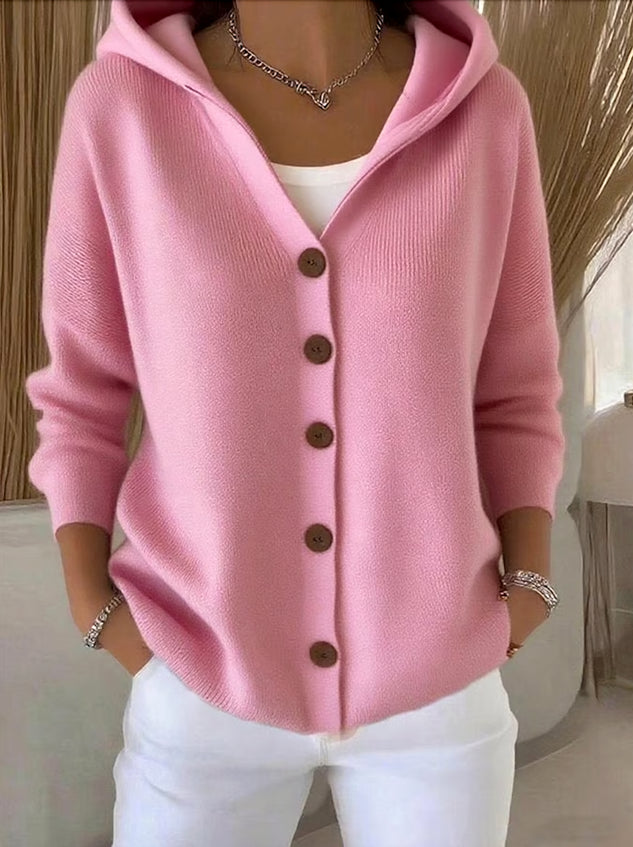 Carlotte - Cozy Hooded Knit Cardigan