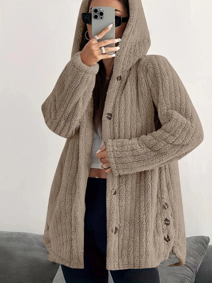 Bellarisse - Cozy Textured Hooded Jacket
