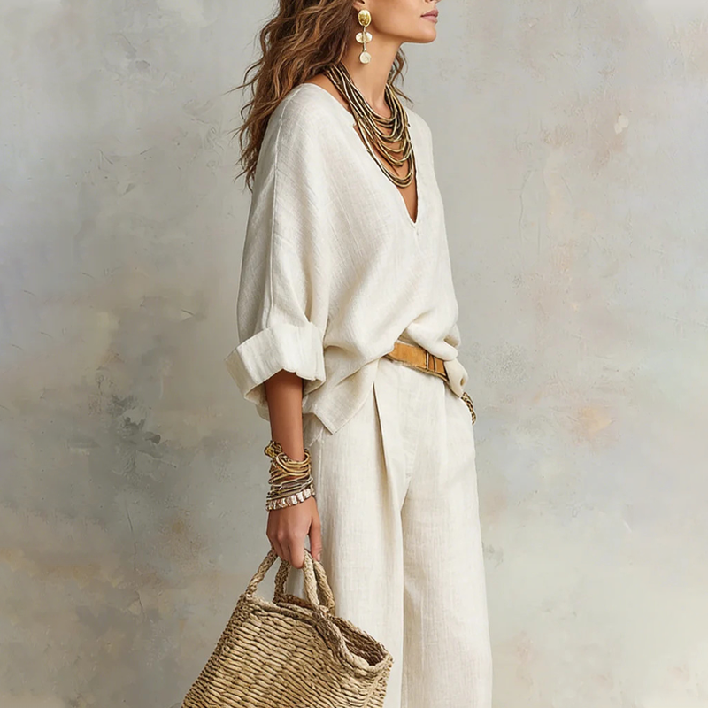 Zinnoria - Breezy Linen Two Piece Set