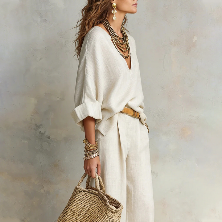 Zinnoria - Breezy Linen Two Piece Set