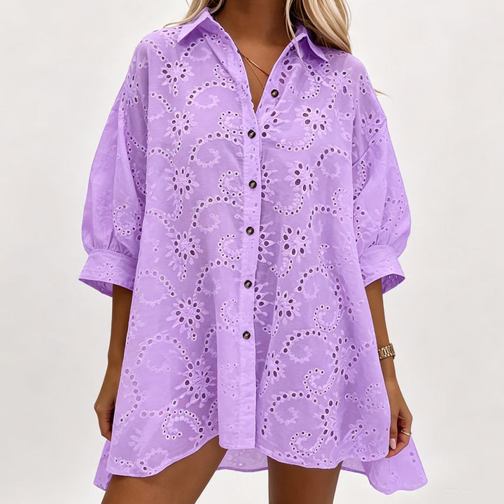 Amarielle - Breezy Embroidered Button Dress