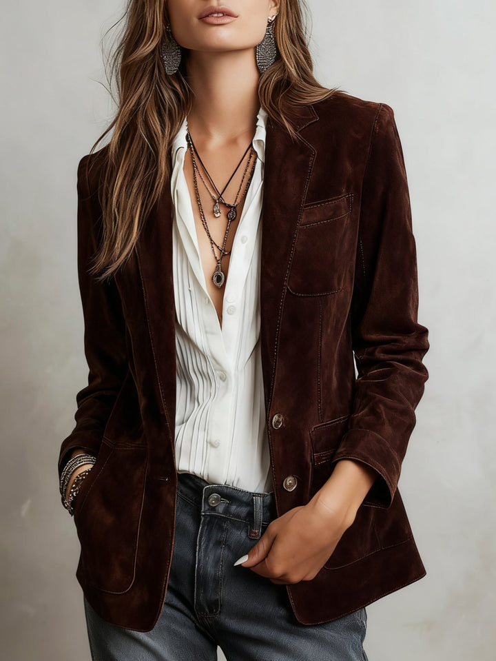 Mirevalle - Vintage Suede Tailored Blazer