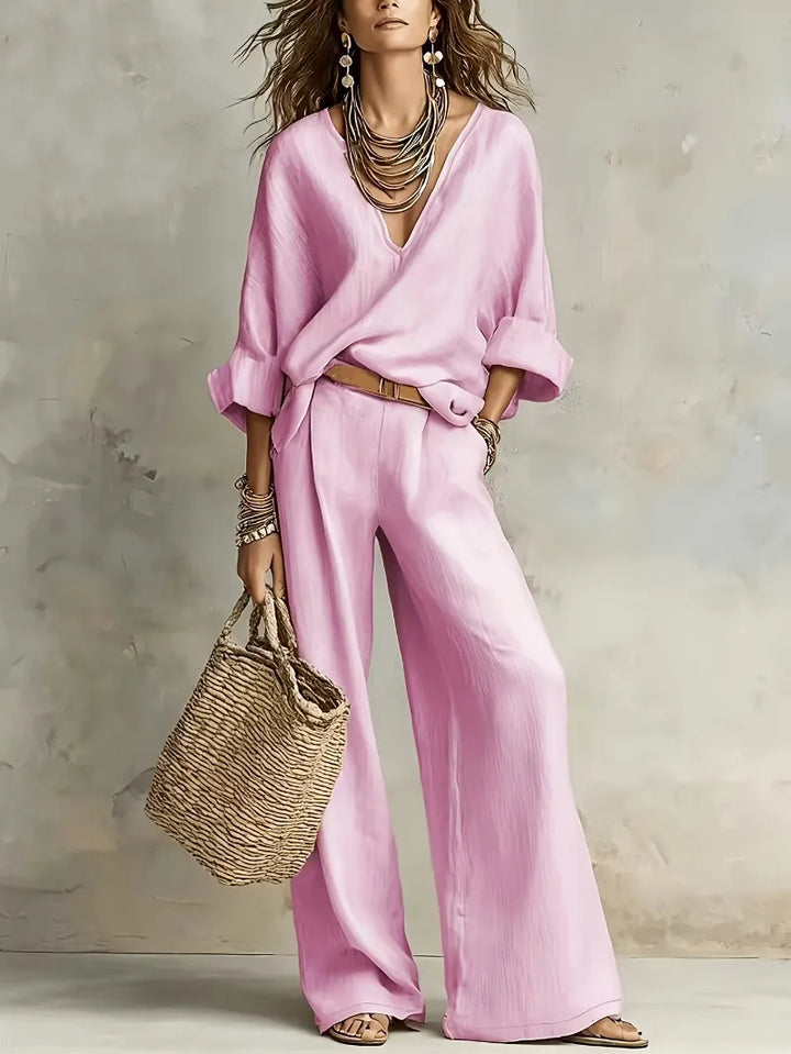 Zinnoria - Breezy Linen Two Piece Set
