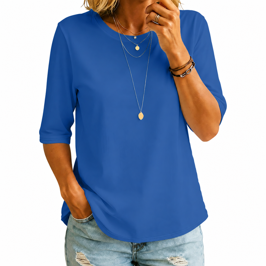Isara - Soft-Touch Mid-Sleeve T-Shirt