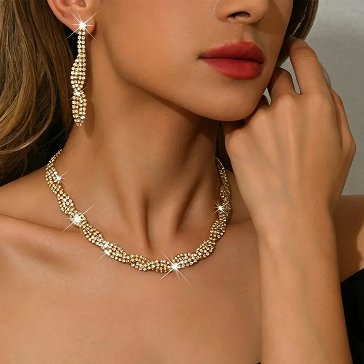 Alessara - Crystal Twist Jewelry Set