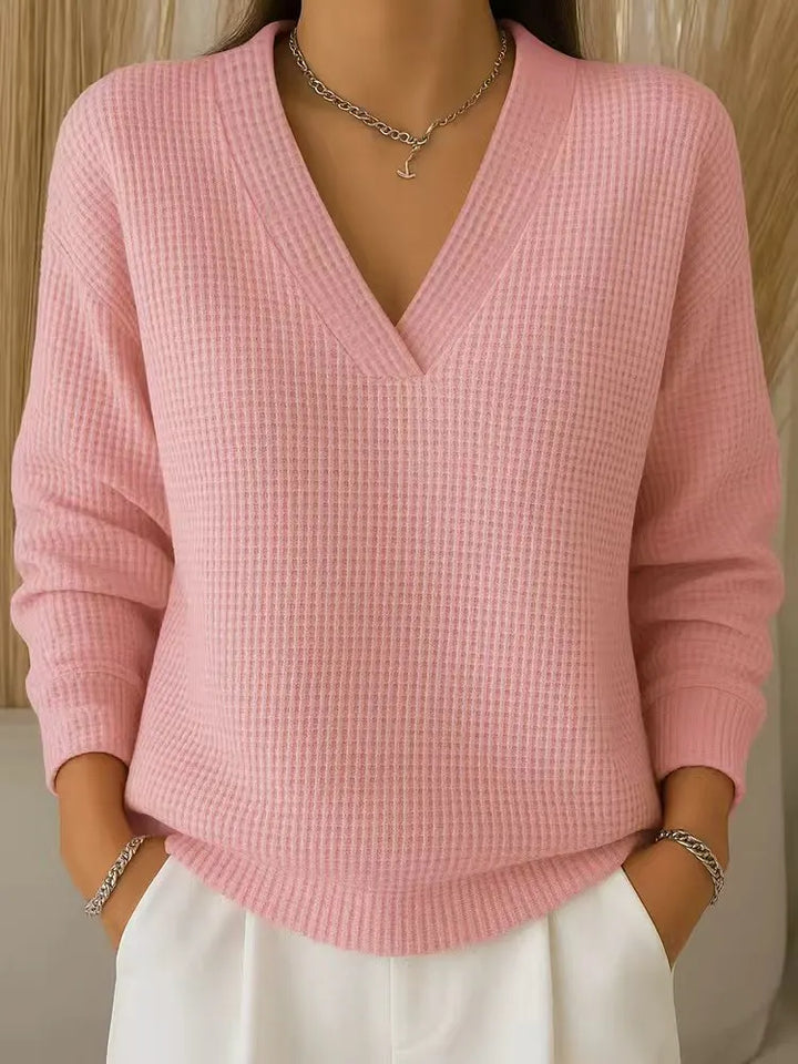 Alouina - Relaxed Waffle Knit Sweater