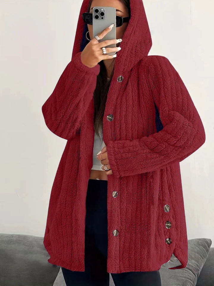Bellarisse - Cozy Textured Hooded Jacket
