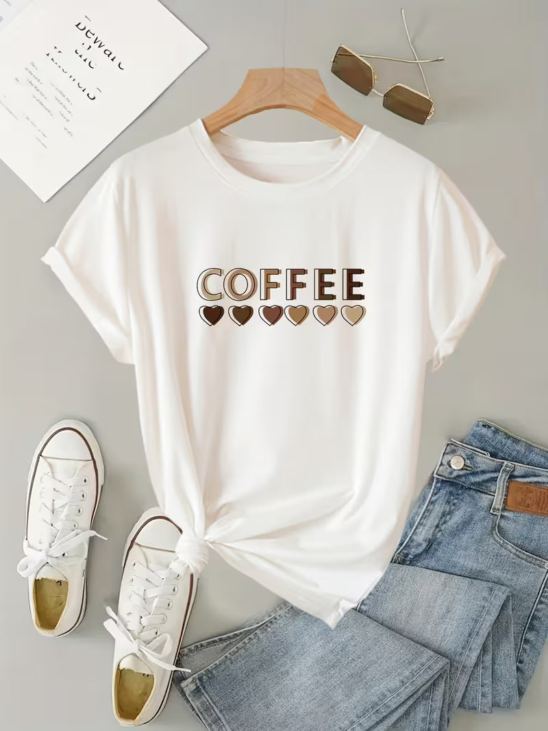 Sarai - Coffee Heart Graphic T-Shirt