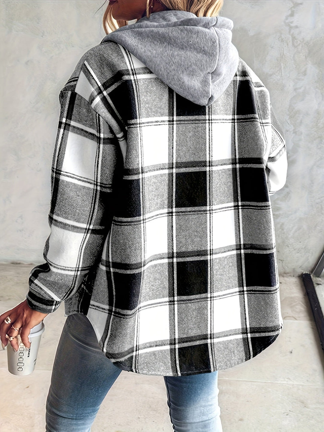 Genevessa - Soft-Touch Hooded Shacket