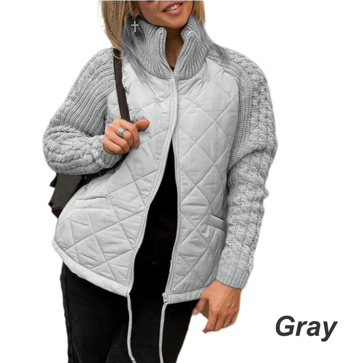 Corisanna - Warm Zip Front Knit Jacket