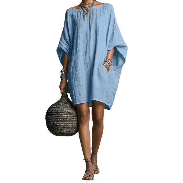 Sabina - Soft-Touch Off-Shoulder Midi Dress