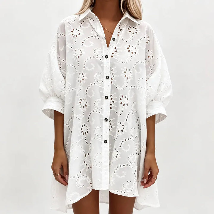 Amarielle - Breezy Embroidered Button Dress