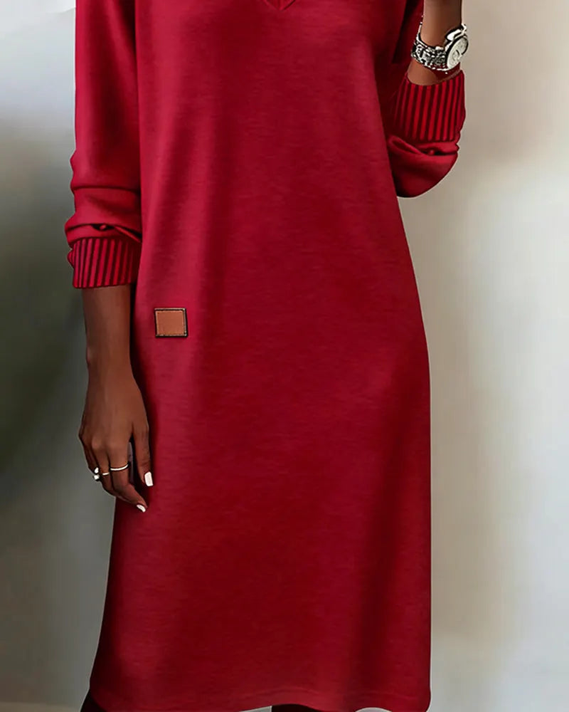 Galenique - Relaxed V Neck Sweater Dress