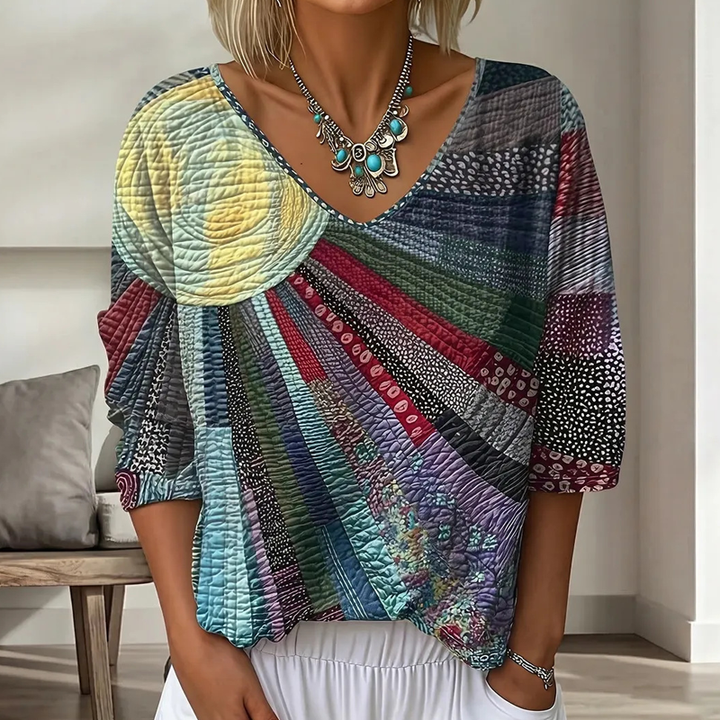 Genevielle - Textured Boho Blouse