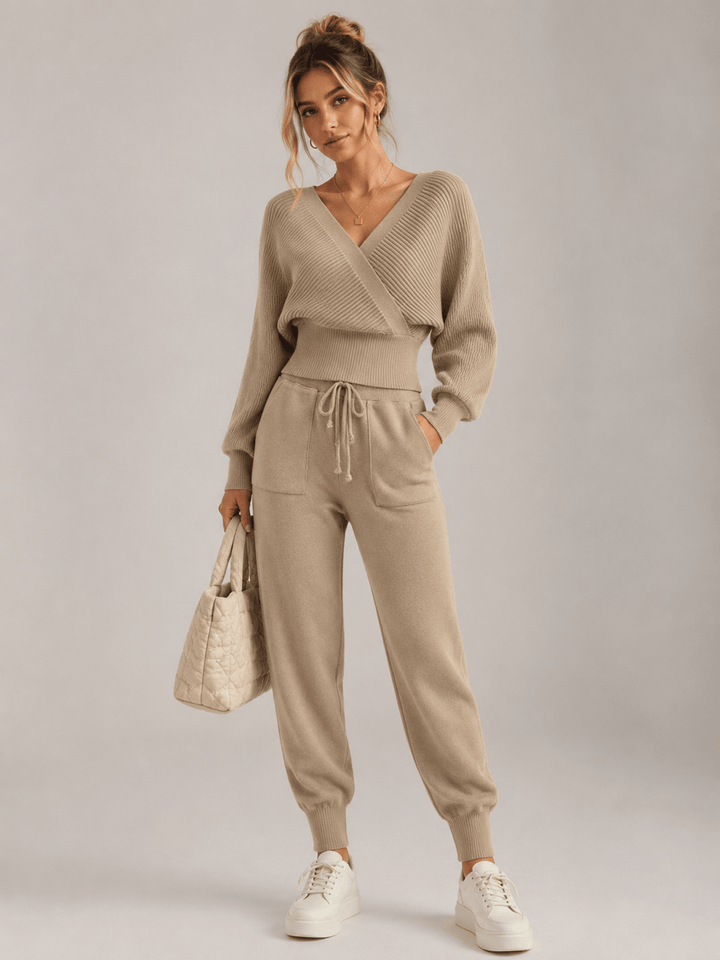 Adelyra - Ribbed Two-Piece Lounge Set