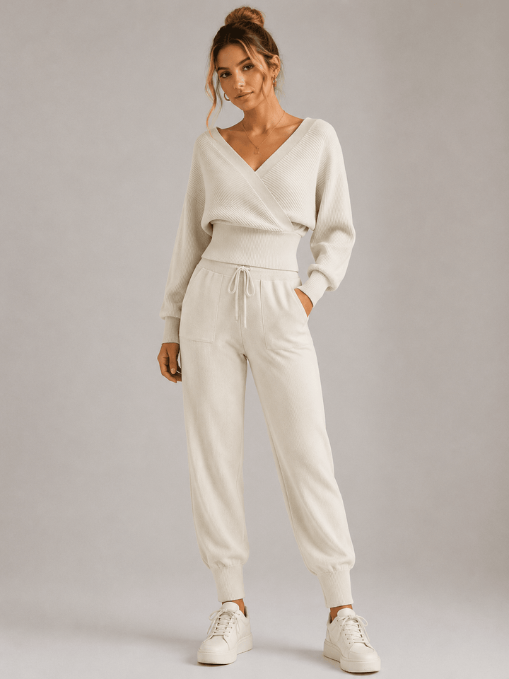 Adelyra - Ribbed Two-Piece Lounge Set