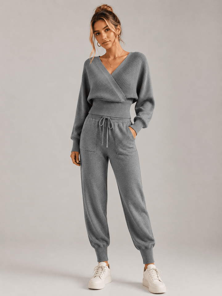 Adelyra - Ribbed Two-Piece Lounge Set