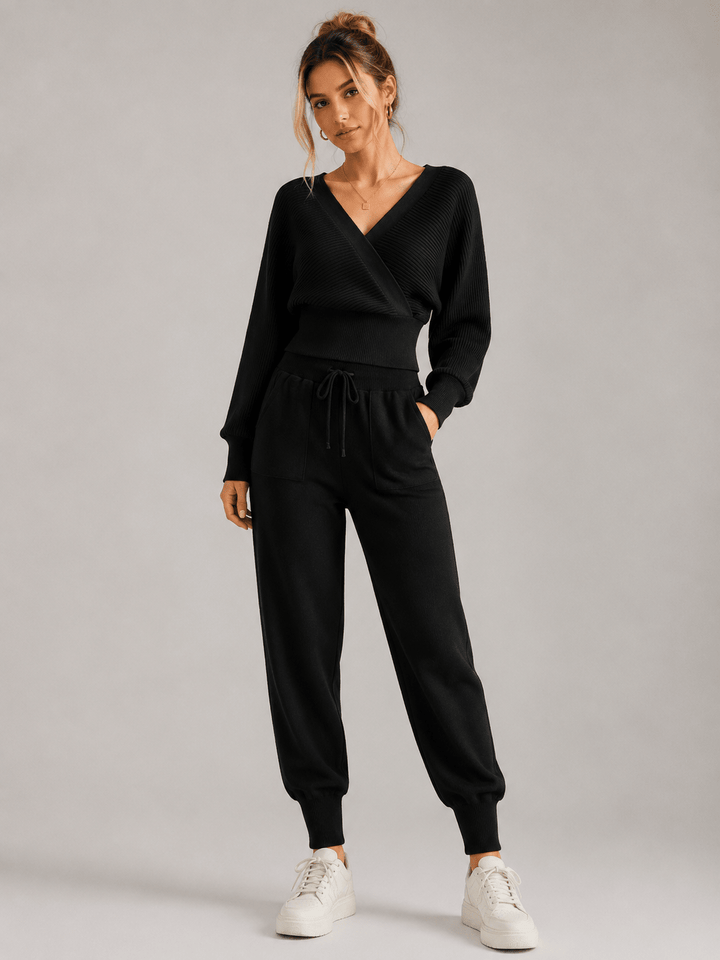 Adelyra - Ribbed Two-Piece Lounge Set
