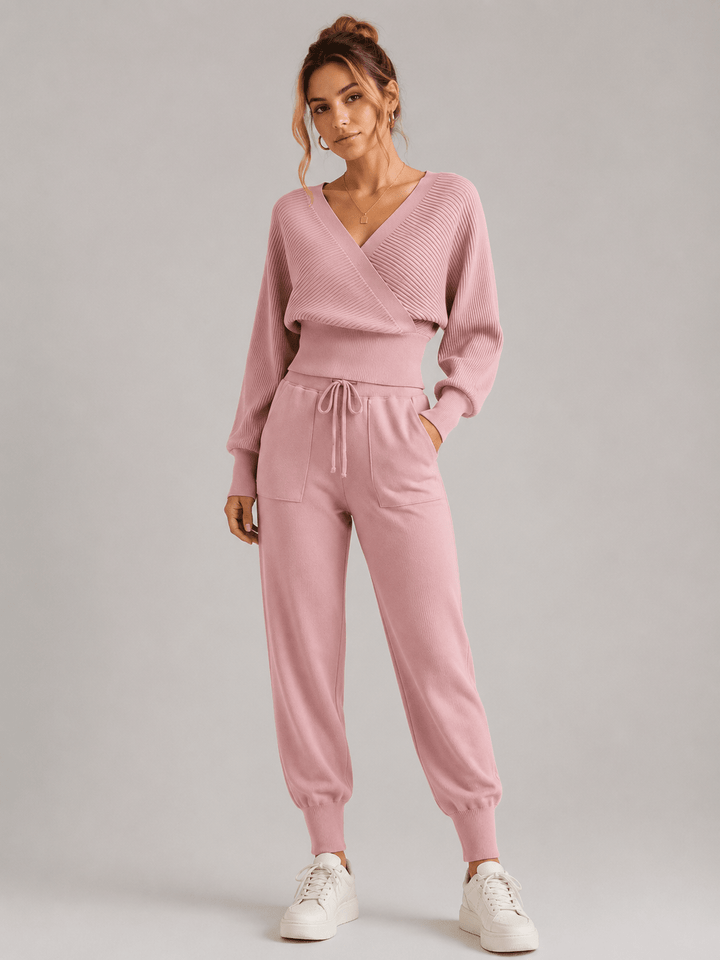 Adelyra - Ribbed Two-Piece Lounge Set