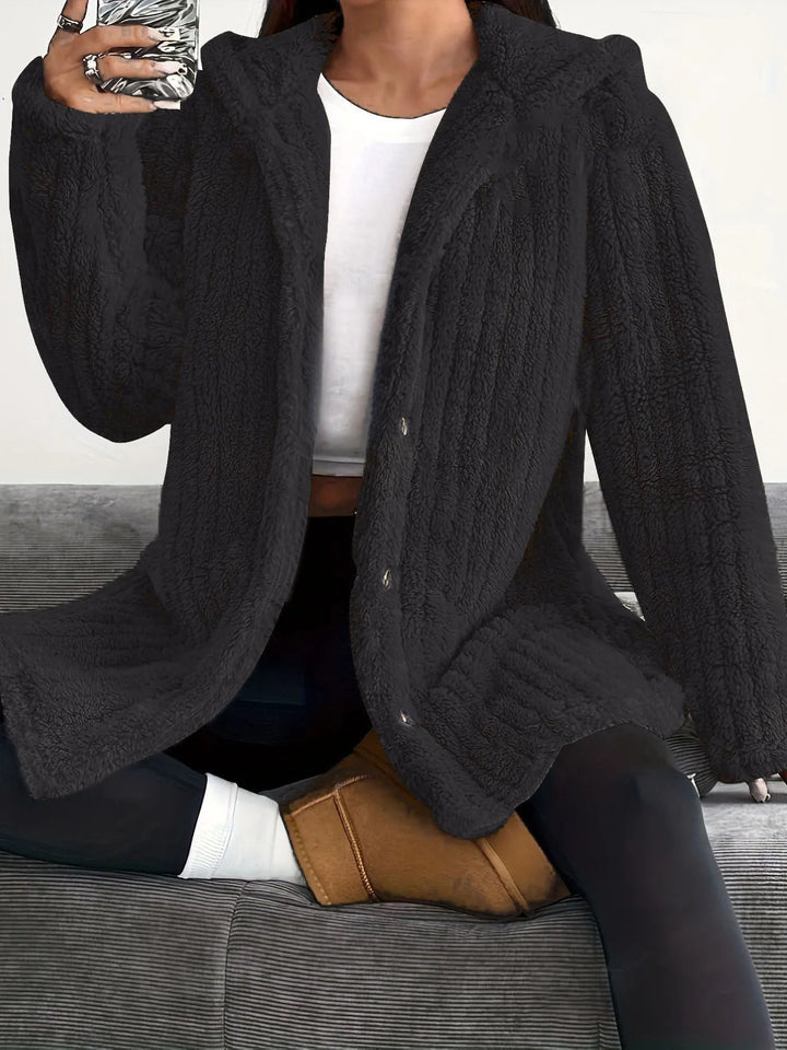 Bellarisse - Cozy Textured Hooded Jacket